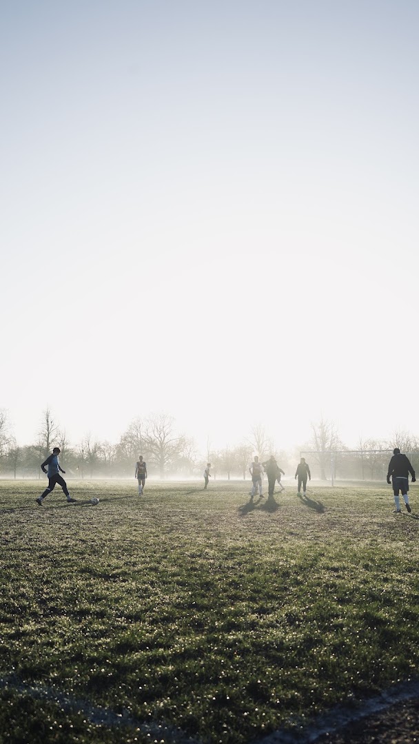 An atmospheric wide view of a Saints match on Clapham Common